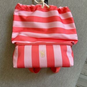 Striped Pink and Red Backpack Victoria secret